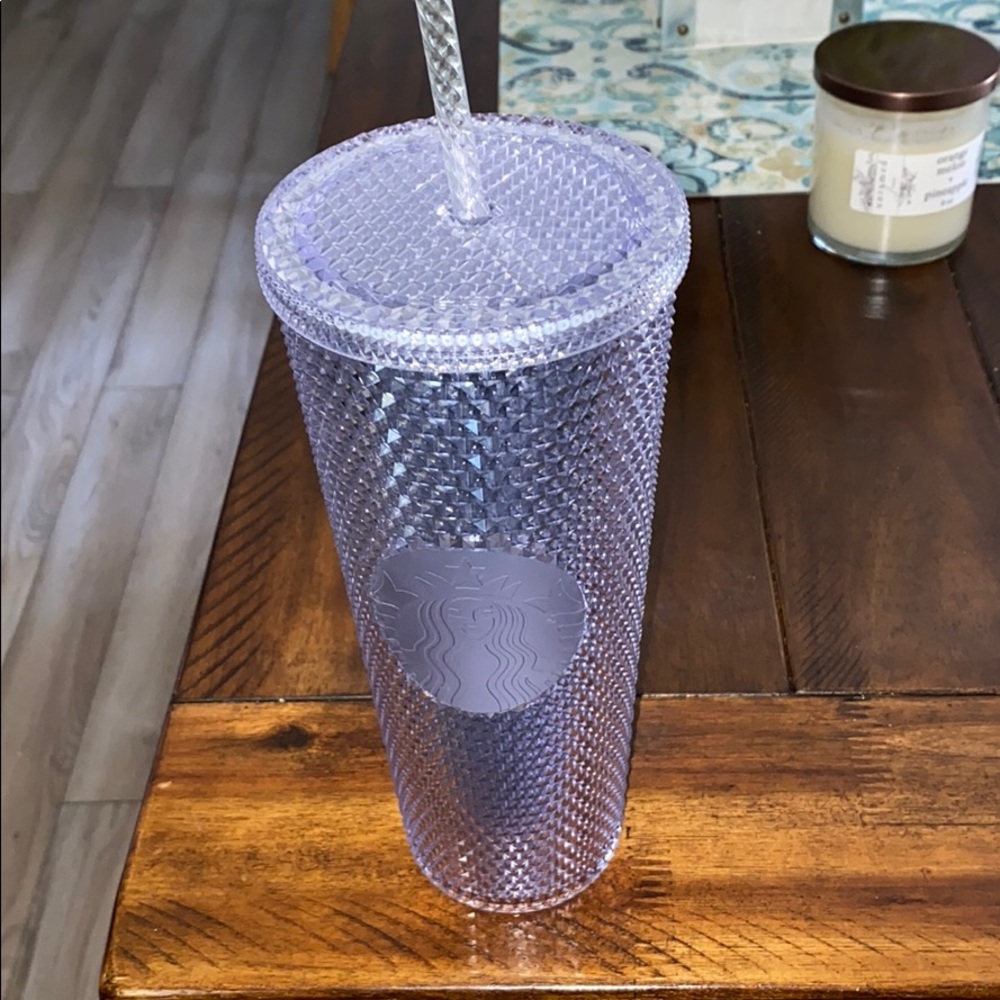 Starbucks clear/Silver tumbler